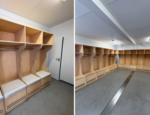 Раздевалки для команд и тренерские
