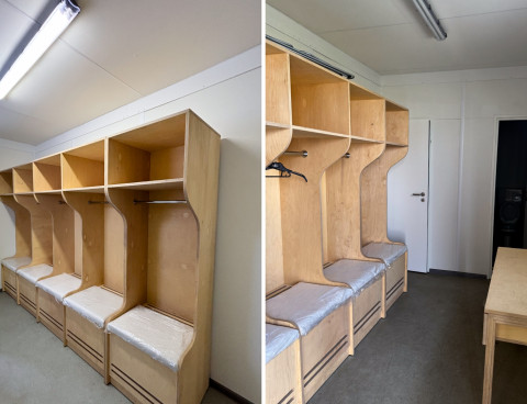 Раздевалки для команд и тренерские