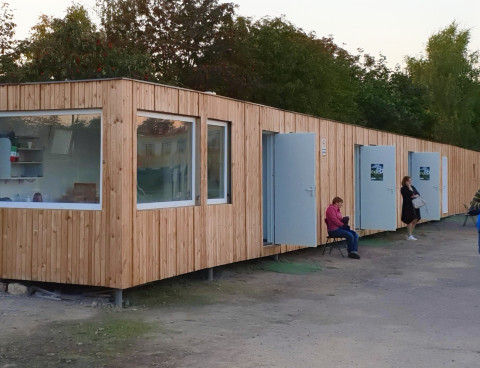 Комплекс раздевалок с судейской