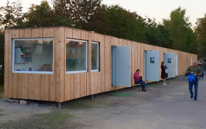 Комплекс раздевалок с судейской