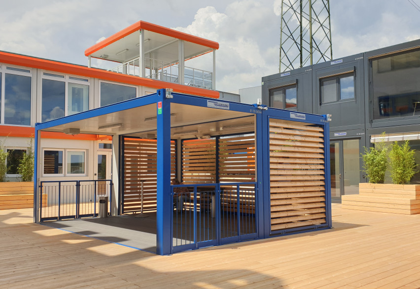 Контейнер-терраса  с крышей / без крыши